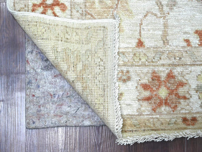 Ivory 3'10" x 5'10" Oushak And Peshawar Hand knotted Wool Rug - Sku: O022924