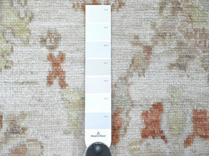 Ivory 3'10" x 5'10" Oushak And Peshawar Hand knotted Wool Rug - Sku: O022924