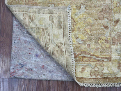 Brown 2'0" x 3'0" Oushak And Peshawar Hand knotted Wool Rug - Sku: O022925