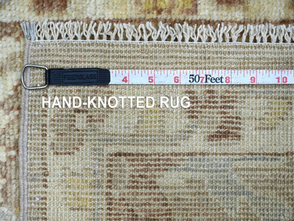 Brown 2'0" x 3'0" Oushak And Peshawar Hand knotted Wool Rug - Sku: O022925