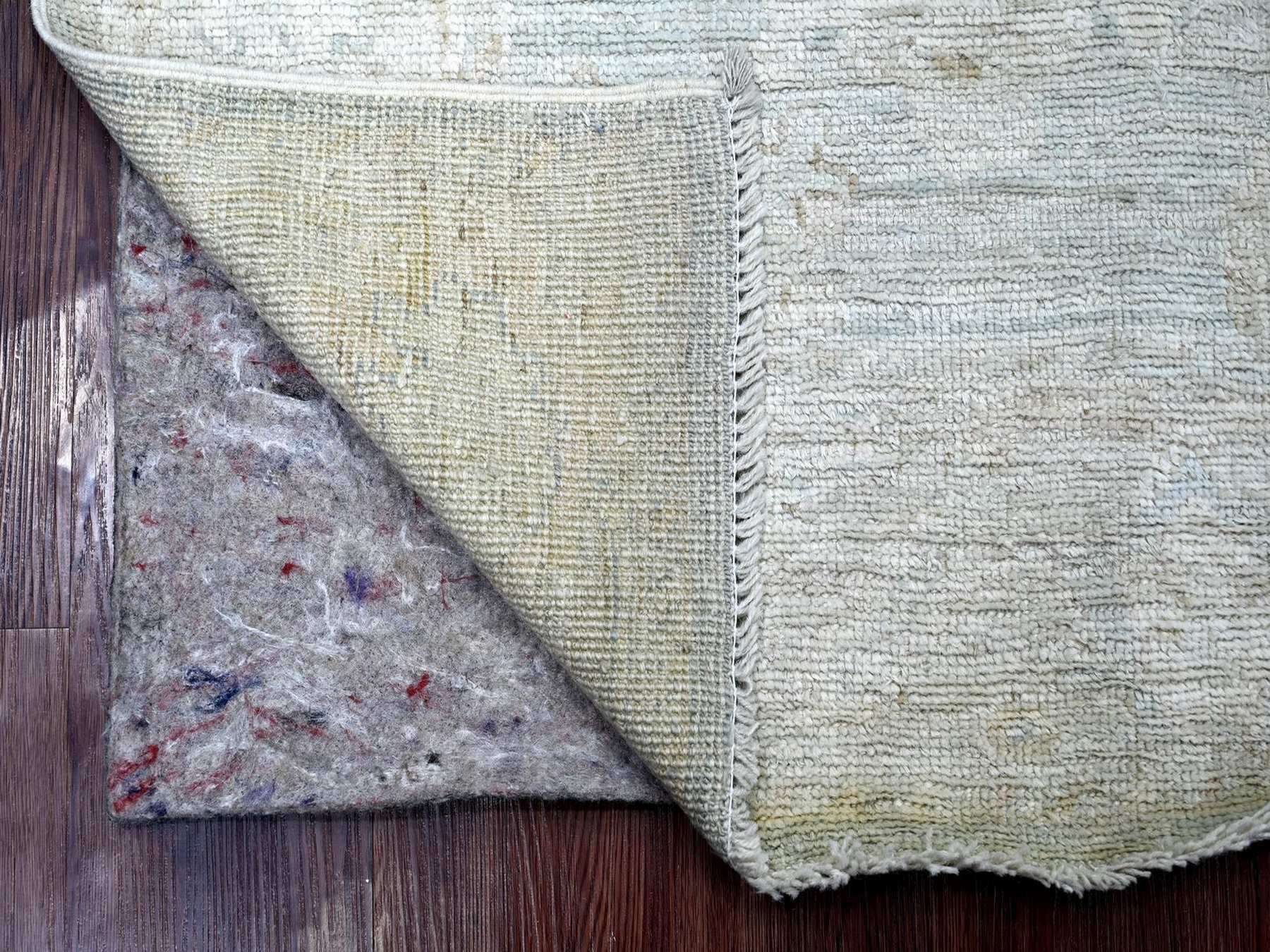 Blue 4'2" x 5'10" Oushak And Peshawar Hand knotted Wool Rug - Sku: O022926