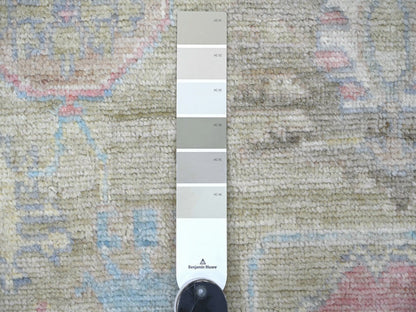 Green 4'1" x 6'1" Oushak And Peshawar Hand knotted Wool Rug - Sku: O022927