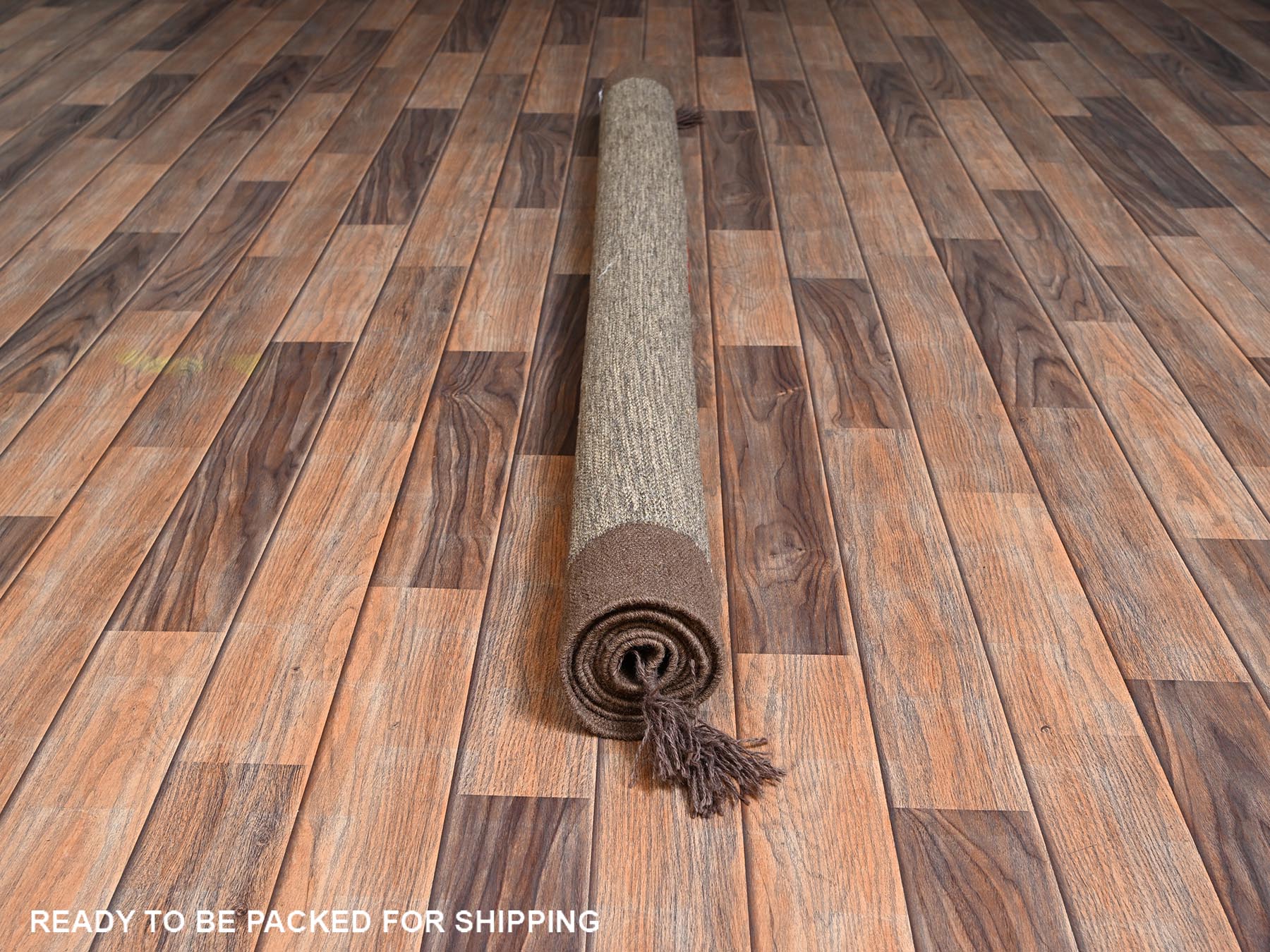 Flat-Weave hand-knotted wool rug in Gray & Brown, 5'1" x 6'11" — SKU O02292 (view 6)