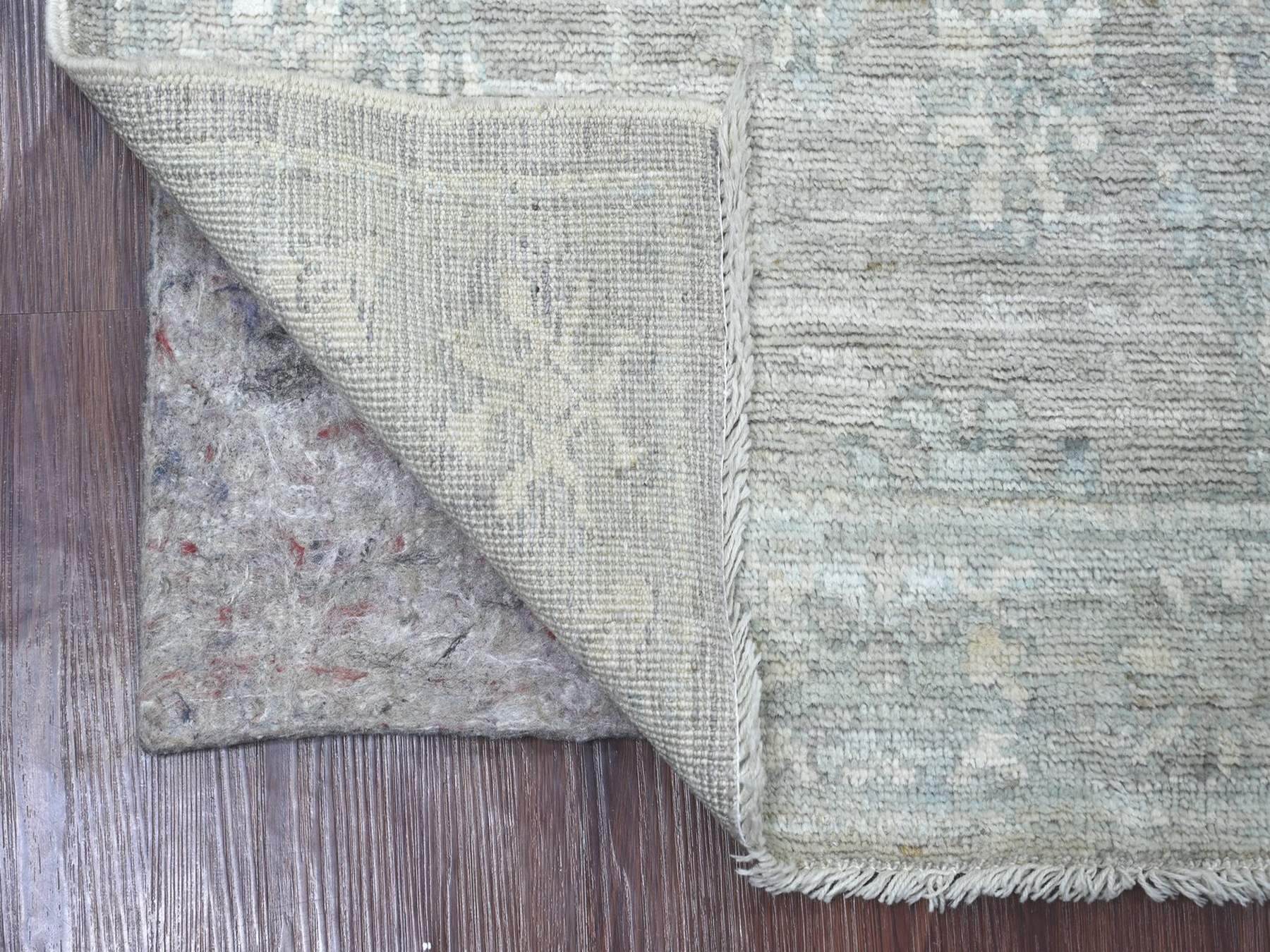 Grey 2'11" x 4'10" Oushak And Peshawar Hand knotted Wool Rug - Sku: O022933