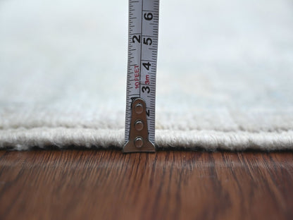 Grey 2'11" x 4'10" Oushak And Peshawar Hand knotted Wool Rug - Sku: O022933