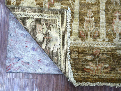 Brown 3'0" x 4'10" Oushak And Peshawar Hand knotted Wool Rug - Sku: O022934