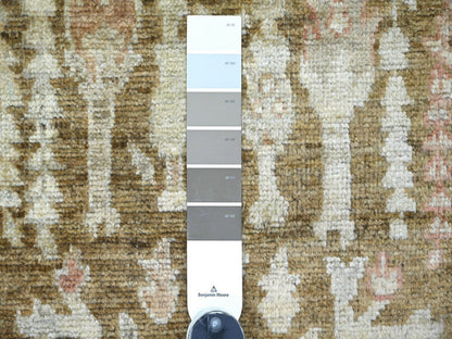 Brown 3'0" x 4'10" Oushak And Peshawar Hand knotted Wool Rug - Sku: O022934