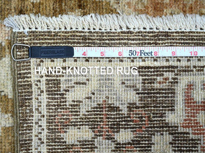 Brown 3'0" x 4'10" Oushak And Peshawar Hand knotted Wool Rug - Sku: O022934