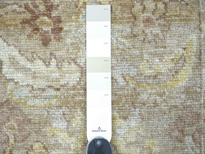 Brown 2'0" x 3'0" Oushak And Peshawar Hand knotted Wool Rug - Sku: O022935