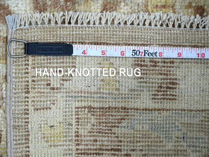 Brown 2'0" x 3'0" Oushak And Peshawar Hand knotted Wool Rug - Sku: O022935
