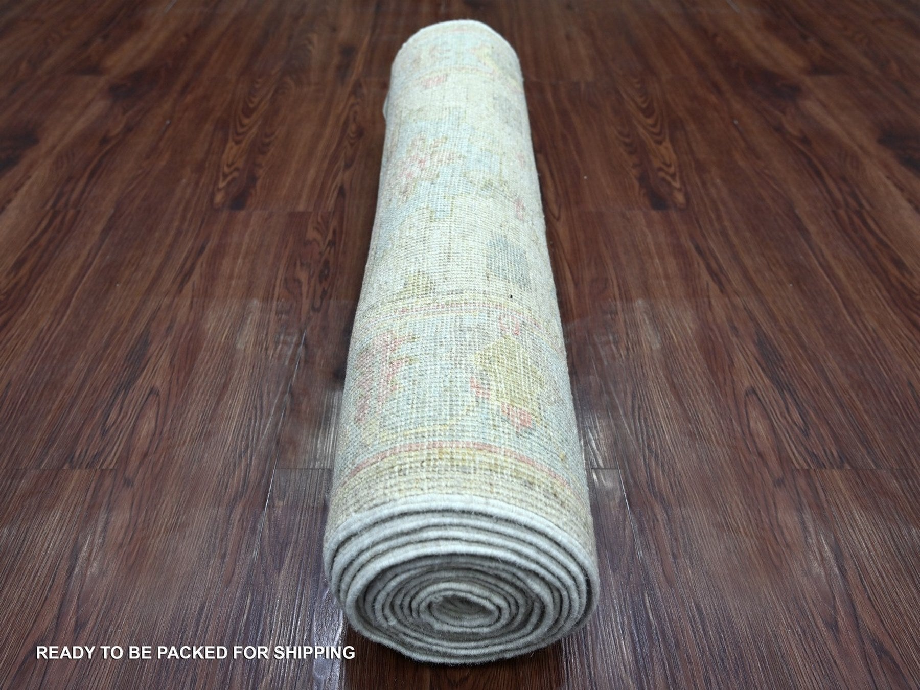 Oushak Oushak hand-knotted wool runner in Gray & Blue, 2'10" x 15'6" — SKU O022941 (view 4)