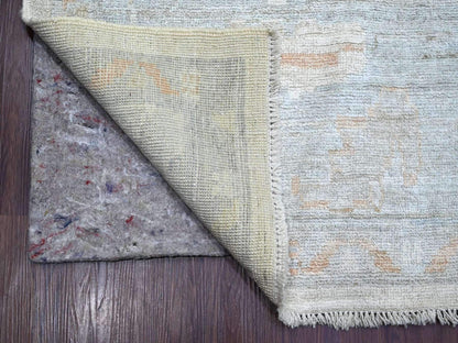 Oushak Oushak hand-knotted wool rug in Ivory & Blue, 10' x 13'9" — SKU O022948 (view 4)