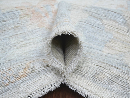 Oushak Oushak hand-knotted wool rug in Ivory & Blue, 10' x 13'9" — SKU O022948 (view 5)