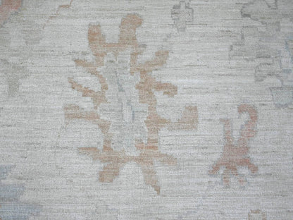 Oushak Oushak hand-knotted wool rug in Ivory & Blue, 10' x 13'9" — SKU O022948 (view 8)
