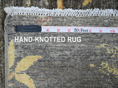 Peshawar Modern / Contemporary hand-knotted wool rug in Gray, 3'10" x 5'10" — SKU O022949 (view 6)