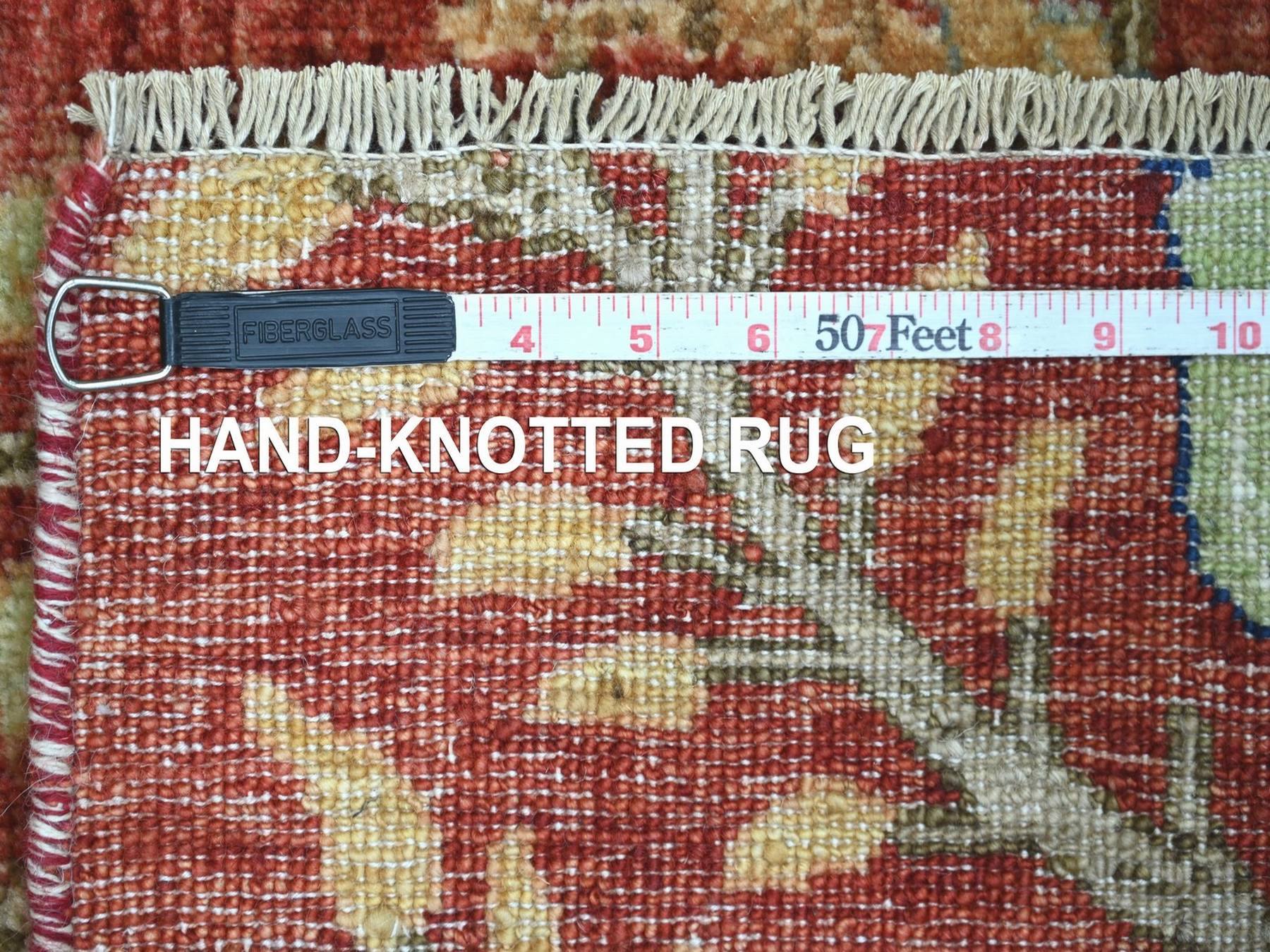 Peshawar Oushak hand-knotted wool runner in Red, 2'6" x 15'11" — SKU O022952 (view 6)