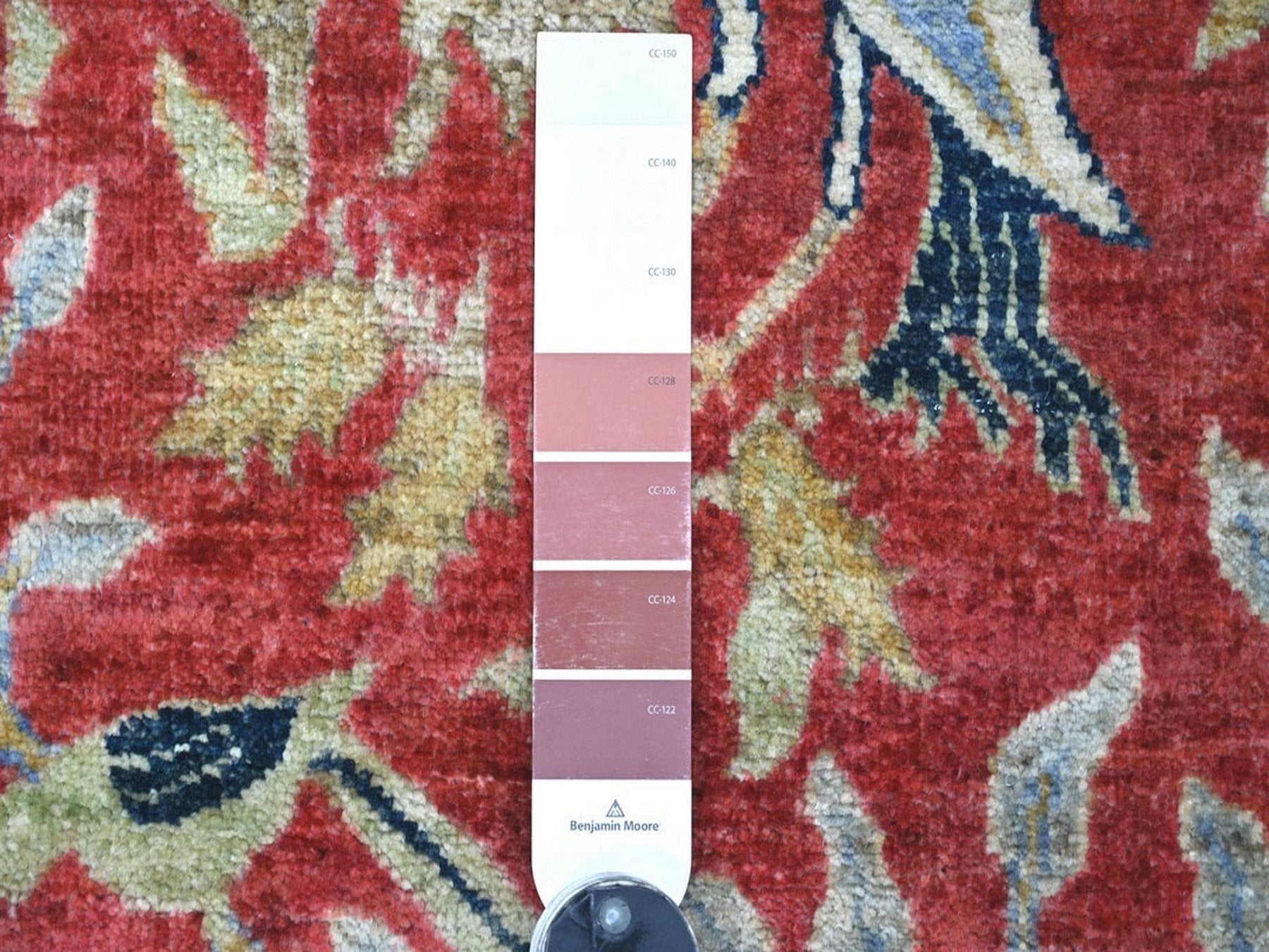 Peshawar Oushak hand-knotted wool runner in Red, 2'7" x 8' — SKU O022954 (view 3)