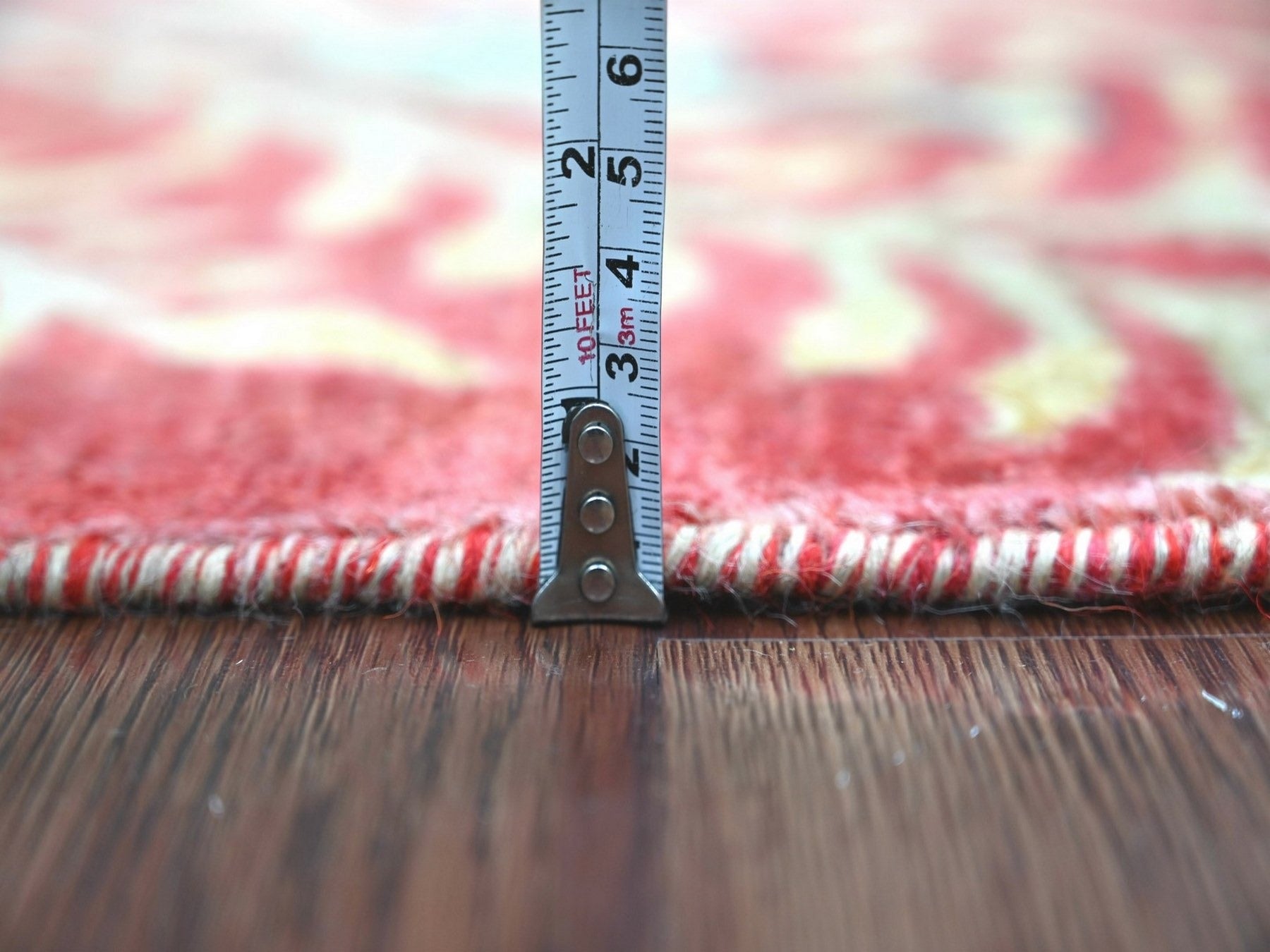 Peshawar Oushak hand-knotted wool runner in Red, 2'7" x 8' — SKU O022954 (view 5)