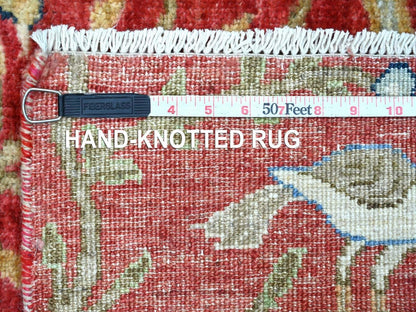 Peshawar Oushak hand-knotted wool runner in Red, 2'7" x 8' — SKU O022954 (view 6)