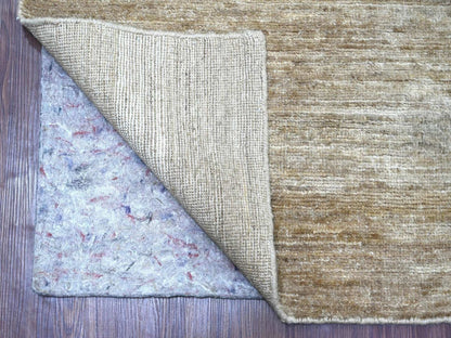 Brown 7'9" x 9'8" Modern and Contemporary Hand knotted Wool Rug - Sku: O022955