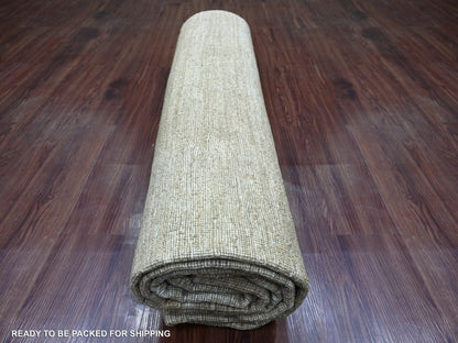 Brown 7'9" x 9'8" Modern and Contemporary Hand knotted Wool Rug - Sku: O022955