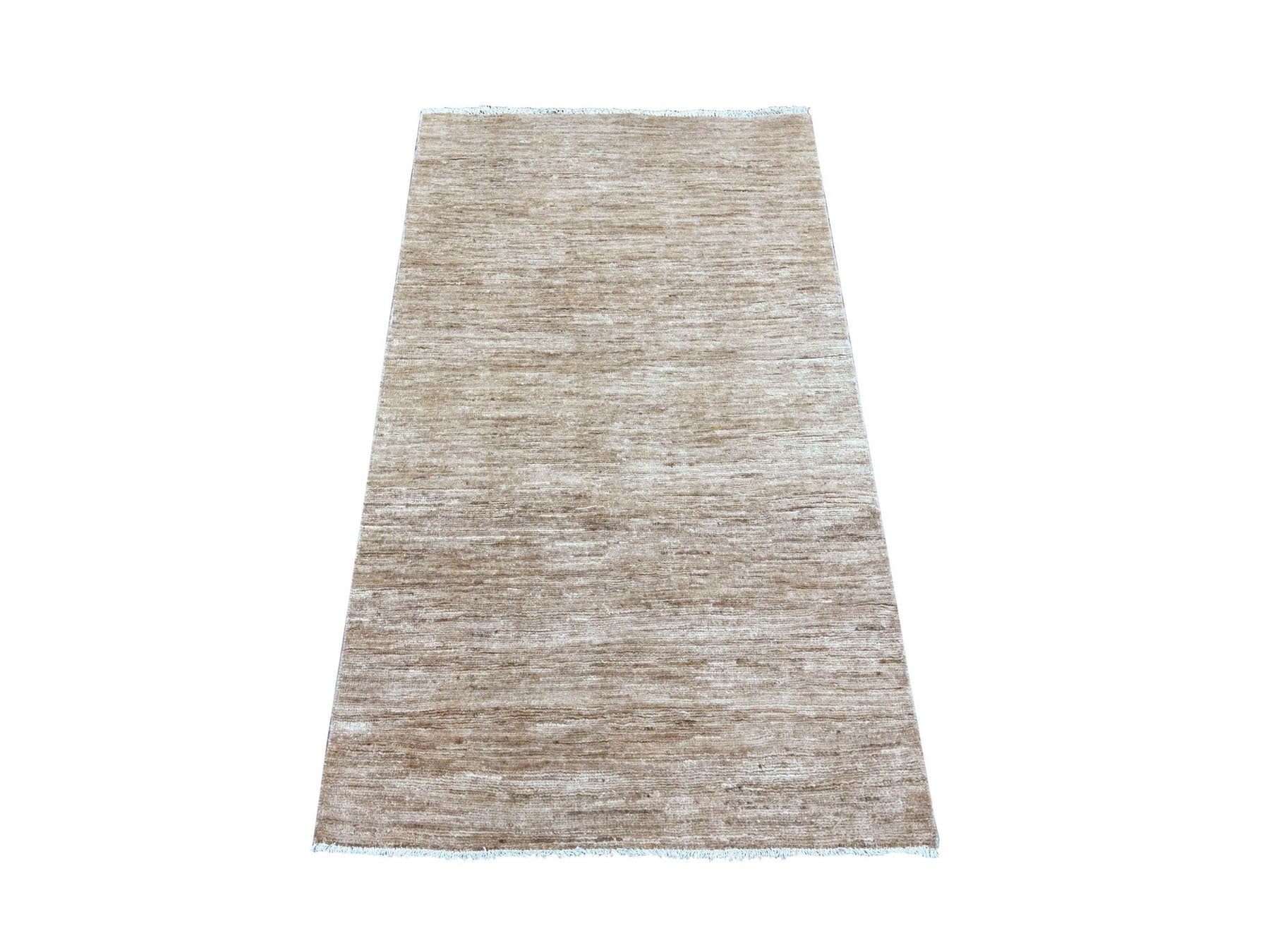 Brown 2'10" x 4'9" Modern and Contemporary Hand knotted Wool Rug - Sku: O022957