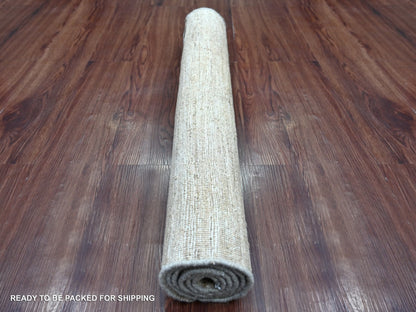 Brown 2'10" x 4'9" Modern and Contemporary Hand knotted Wool Rug - Sku: O022957