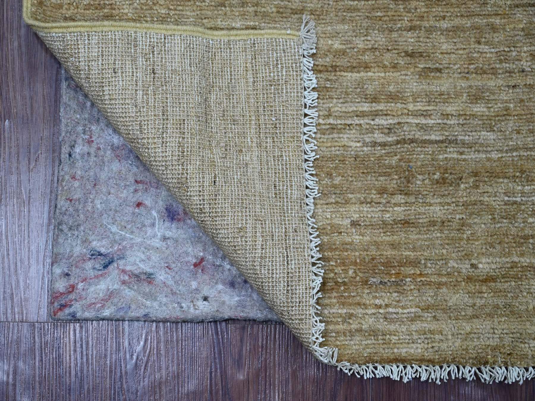 Brown 2'6" x 8'0" Modern and Contemporary Hand knotted Wool Rug - Sku: O022958