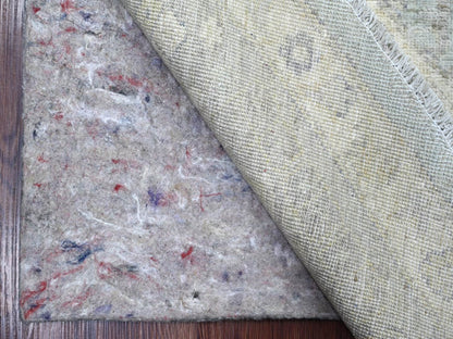 Blue 7'8" x 7'9" Oushak And Peshawar Hand knotted Wool Rug - Sku: O022960