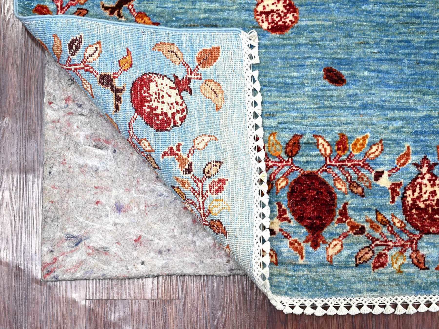Blue 5'9" x 7'10" Tribal & Geometric Hand knotted Wool Rug - Sku: O022964