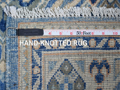 Blue 3'11" x 5'9" Kazak Hand knotted Wool Rug - Sku: O022969