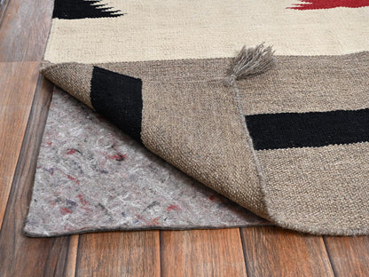 Brown 7'11" x 10'3" Flat Weave Hand woven Wool Rug - Sku: O02296
