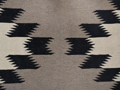Brown 7'11" x 10'3" Flat Weave Hand woven Wool Rug - Sku: O02296