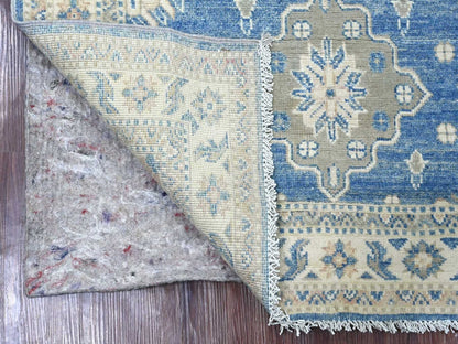 Blue 3'4" x 4'6" Kazak Hand knotted Wool Rug - Sku: O022970
