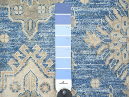 Blue 3'4" x 4'6" Kazak Hand knotted Wool Rug - Sku: O022970