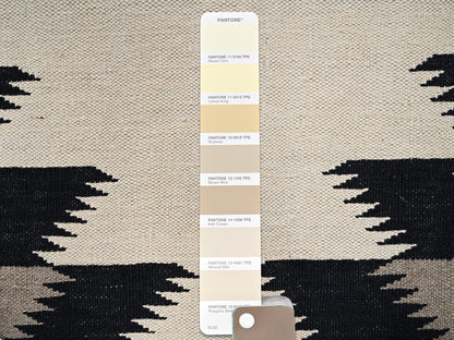 Brown 8'10" x 12'1" Flat Weave Hand woven Wool Rug - Sku: O02298
