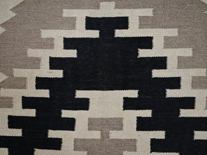 Brown 9'1" x 11'9" Flat Weave Hand woven Wool Rug - Sku: O02299