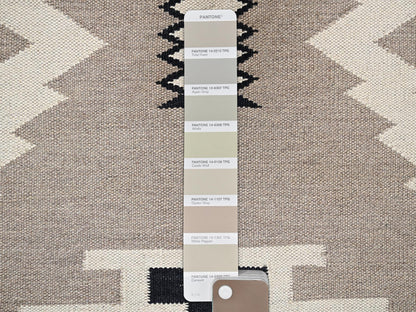 Brown 9'1" x 11'9" Flat Weave Hand woven Wool Rug - Sku: O02299