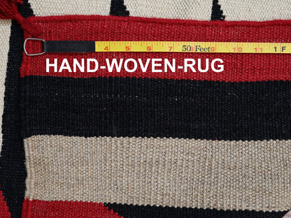 Flat-Weave hand-knotted wool rug in Red, 8'11" x 11'10" — SKU O02300 (view 7)