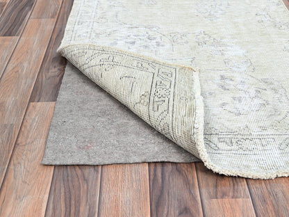 Ivory 2'5" x 7'6" Vintage Hand knotted Wool Rug - Sku: O0230