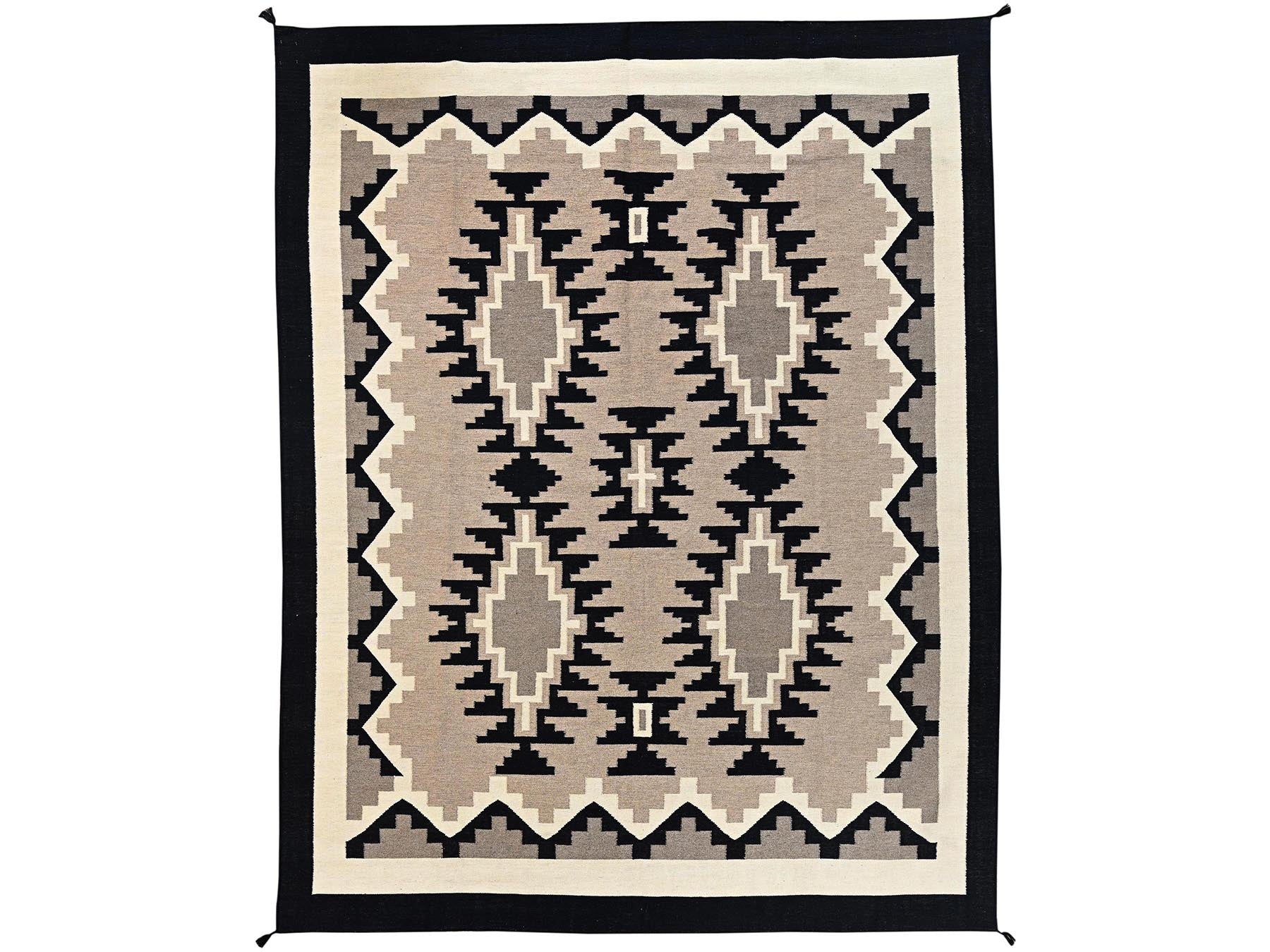 Brown 9'2" x 11'7" Flat Weave Hand woven Wool Rug - Sku: O02313