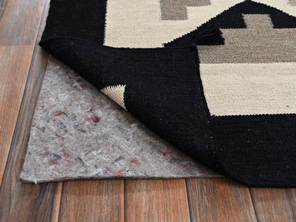 Brown 9'2" x 11'7" Flat Weave Hand woven Wool Rug - Sku: O02313