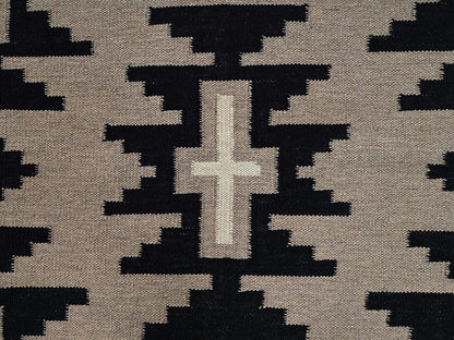 Brown 9'2" x 11'7" Flat Weave Hand woven Wool Rug - Sku: O02313