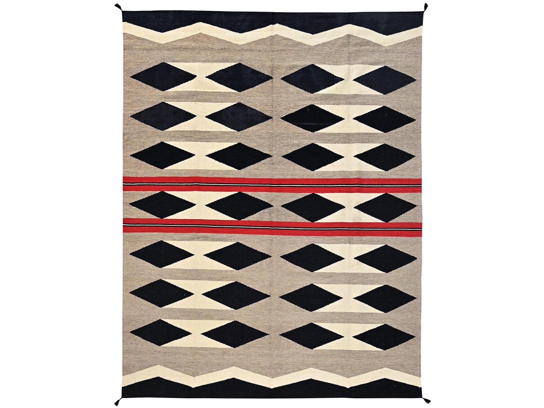 Brown 9'3" x 11'10" Flat Weave Hand woven Wool Rug - Sku: O02314