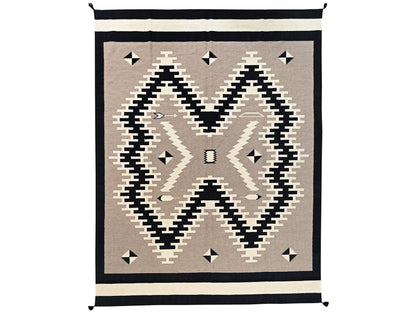 Brown 9'2" x 11'10" Flat Weave Hand woven Wool Rug - Sku: O02315