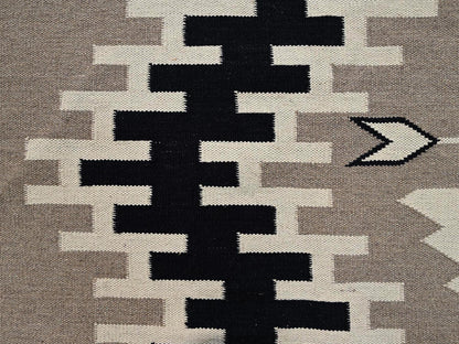 Brown 9'2" x 11'10" Flat Weave Hand woven Wool Rug - Sku: O02315