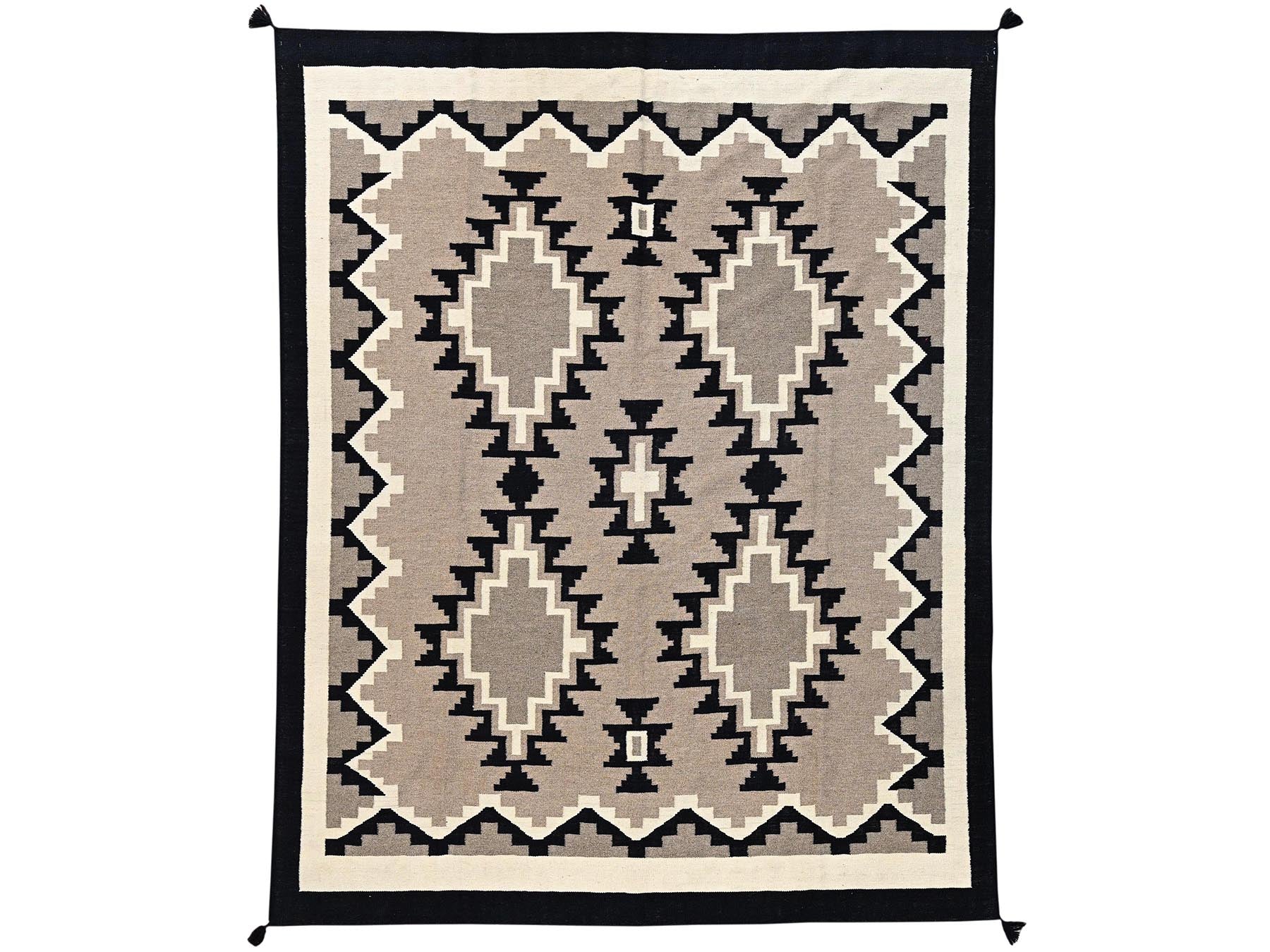 Brown 7'11" x 9'11" Flat Weave Hand woven Wool Rug - Sku: O02316