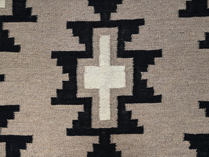 Brown 7'11" x 9'11" Flat Weave Hand woven Wool Rug - Sku: O02316