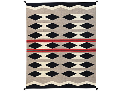 Brown 8'2" x 9'11" Flat Weave Hand woven Wool Rug - Sku: O02318