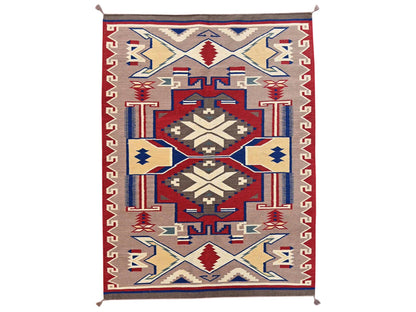 Brown 5'3" x 7'1" Flat Weave Hand woven Wool Rug - Sku: O02327